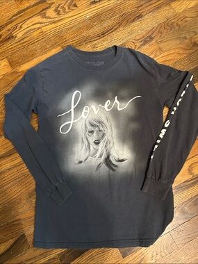 Taylor Black 'Lover' Graphic Long Sleeve Tee